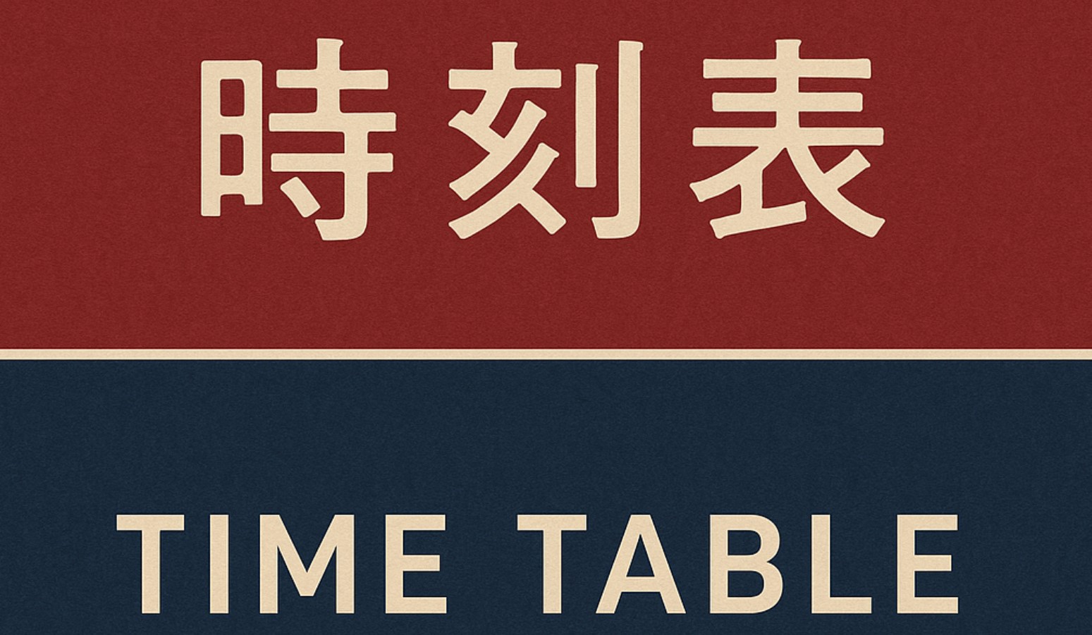Timetable